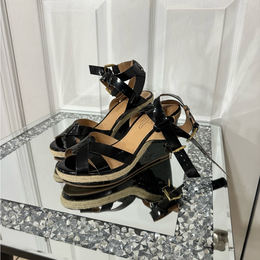 Diane Gilman Black Wedges